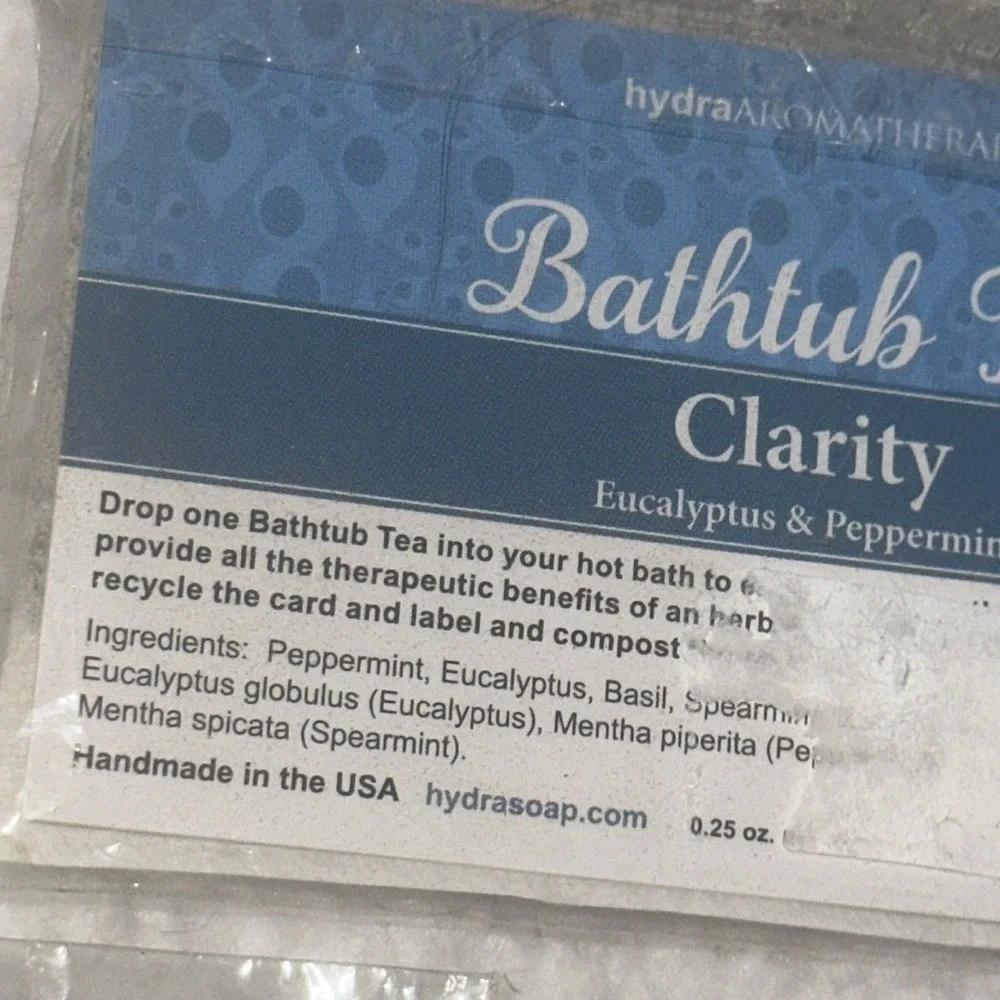 Hydra Aromatherapy Bathtub Tea Clarity Eucalyptus Peppermint 3 Pack 0.25oz Each